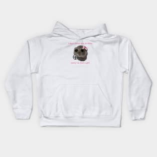 Sad hamster I don't know how to drive, sorry I'm just a girl Kids Hoodie